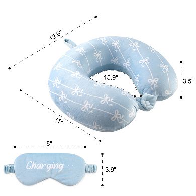 Leopard Travel Pillow & Eyemask Set