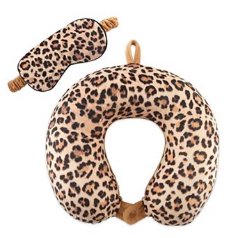 Leopard Travel Pillow & Eyemask Set