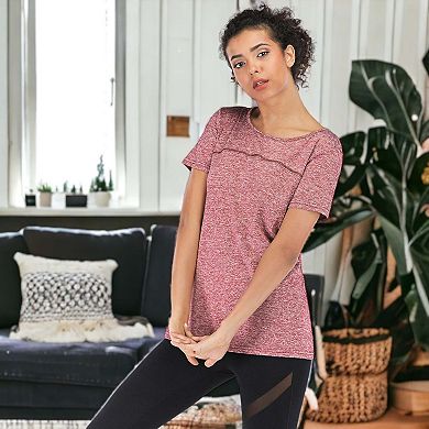 Women's Short Sleeve Yoga Tops Activewear Running Workouts Cross Back Sports Shirts