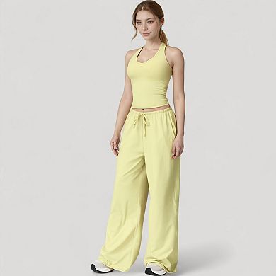 Women's Wide Leg Lounge Pants with Drawstring Waist and Relaxed Fit for All-Day Comfort