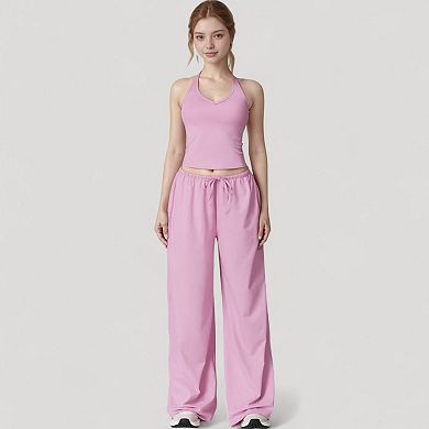 Women's Wide Leg Lounge Pants with Drawstring Waist and Relaxed Fit for All-Day Comfort