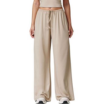 Women's Wide Leg Lounge Pants with Drawstring Waist and Relaxed Fit for All-Day Comfort