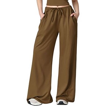 Women's Wide Leg Lounge Pants with Drawstring Waist and Relaxed Fit for All-Day Comfort