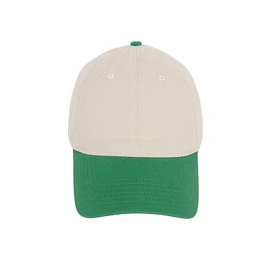 Unisex Classic Two-Tone Baseball Cap with Curved Brim and Adjustable Buckle Strap