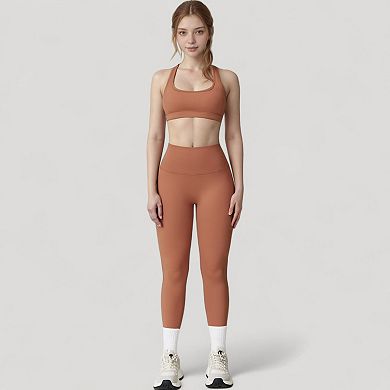 Women's High Waist Full Length Leggings with Seamless Design and Stretch Fit for Everyday Movement