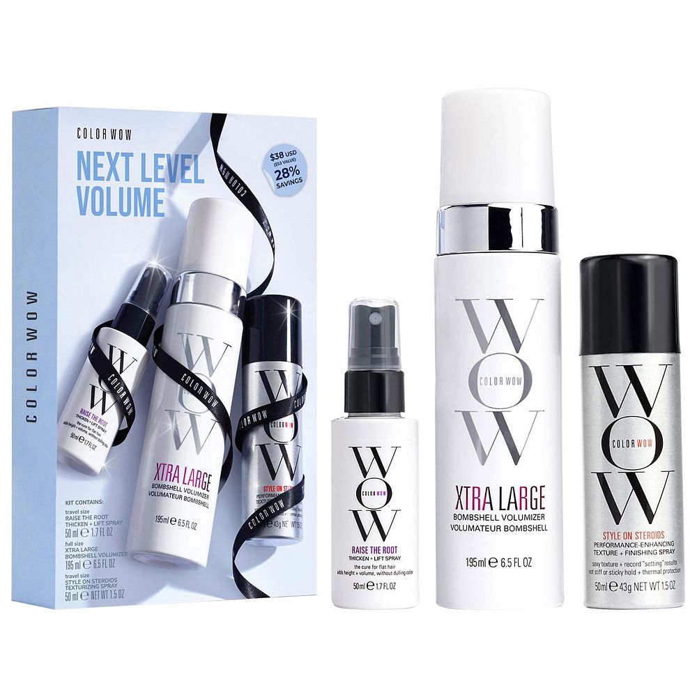 美品 COLOR WOWヘアースタイリング2個セット COLOR WOW Next Level Volume Hair Gift Set