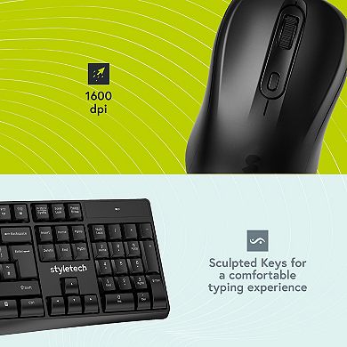 Styletech MK520 Wireless Keyboard & Mouse Bundle