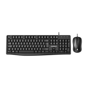 Styletech MK100 Wired Keyboard and Mouse Bundle - US Layout