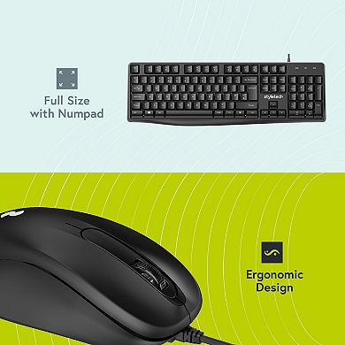 Styletech MK100 Wired Keyboard and Mouse Bundle - US Layout