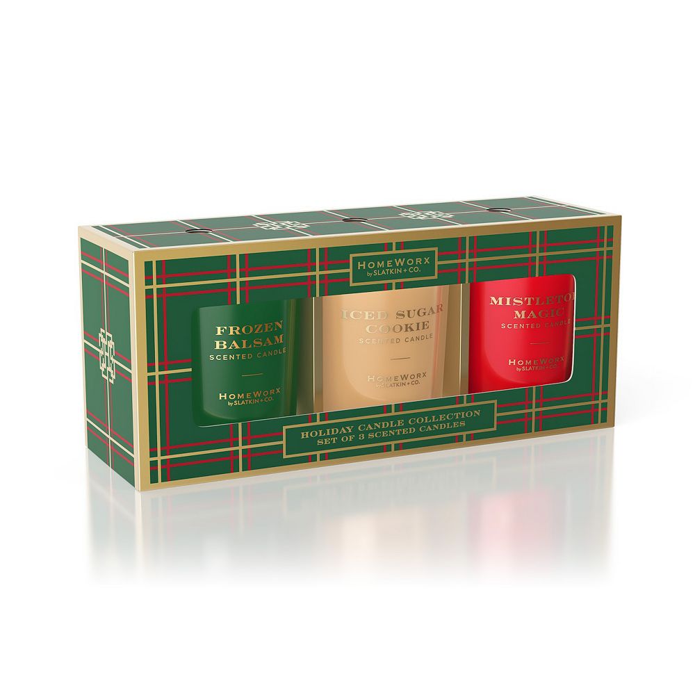 HomeWorx by Slatkin + Co. Holiday 3-pk. 3.5 oz Candle Gift Set