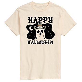 Men's Happy Y'alloween Cowboy Ghost Graphic Tee