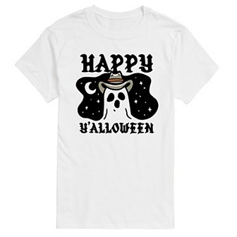 Men's Happy Y'alloween Cowboy Ghost Graphic Tee