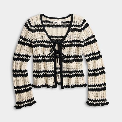 Girls 6-20 SO® Double Tie Cardigan in Regular & Plus Size