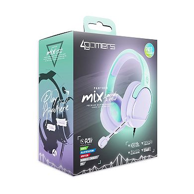 4Gamers Panther Gaming Headset MIX - Lavender & Mint