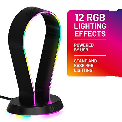 4Gamers Light Up Headset & Stand Bundle
