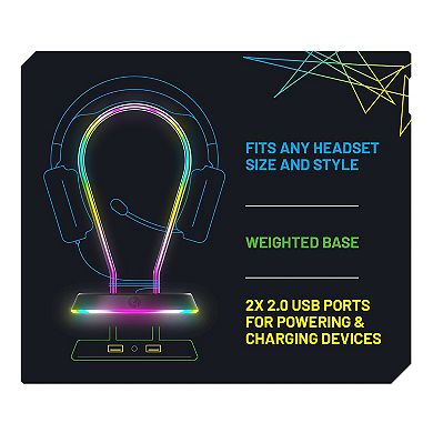 4Gamers Light Up Charging Headset Stand