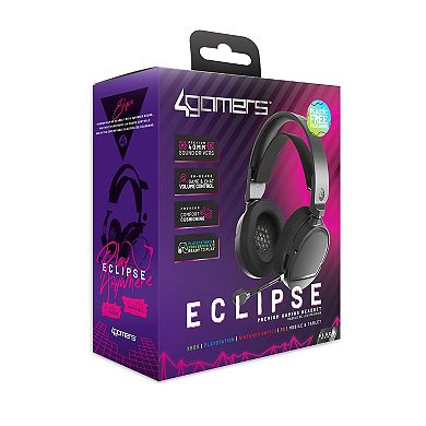 4Gamers ECLIPSE Premium Gaming Headset for XBOX, PS4/PS5, Switch, PC - Black