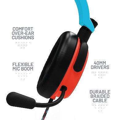 4Gamers C6-100 Gaming Headset for Switch, XBOX, PS4/PS5, PC - Red