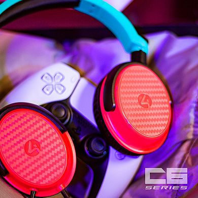 4Gamers C6-100 Gaming Headset for Switch, XBOX, PS4/PS5, PC - Red