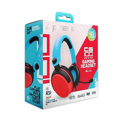 4Gamers C6-100 Gaming Headset for Switch, XBOX, PS4/PS5, PC - Red