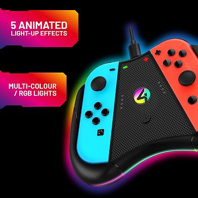 4Gamers Light Up Switch Joy-Con Play & Charge Controller