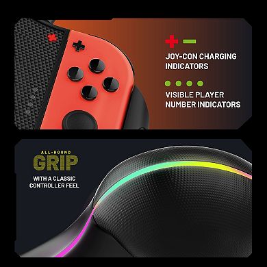 4Gamers Light Up Switch Joy-Con Play & Charge Controller