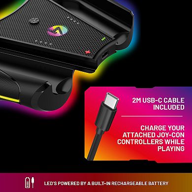 4Gamers Light Up Switch Joy-Con Play & Charge Controller