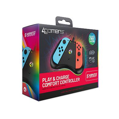 4Gamers Light Up Switch Joy-Con Play & Charge Controller