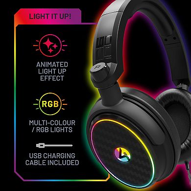 4Gamers C6-100 Light Up Gaming Headset for XBOX, PS4/PS5, Switch, PC