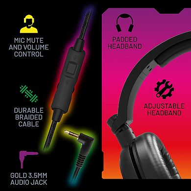 4Gamers C6-100 Light Up Gaming Headset for XBOX, PS4/PS5, Switch, PC