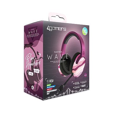 4Gamers Panther Gaming Headset WAVE - Blossom