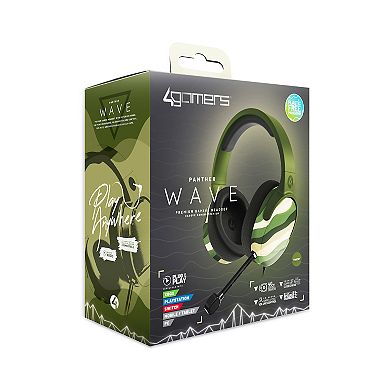 4Gamers Panther Gaming Headset WAVE - Forest