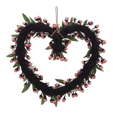 Celebrate Together™ Valentine's Day Artificial Rose Bud Heart Wreath