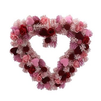 Celebrate Together™ Valentine's Day Heart Shaped Pom Pom Wreath