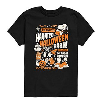 Boys 8-20 Peanuts Haunted Halloween Bash Poster Graphic Tee