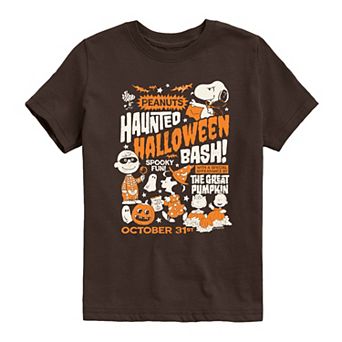 Boys 8-20 Peanuts Haunted Halloween Bash Poster Graphic Tee