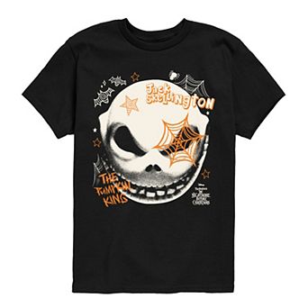 Disney's The Nightmare Before Christmas Jack Skellington Boys 8-20 Face Doodles Graphic Tee