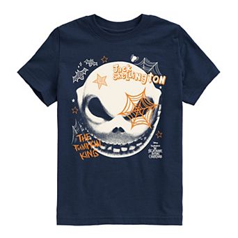 Disney's The Nightmare Before Christmas Jack Skellington Boys 8-20 Face Doodles Graphic Tee