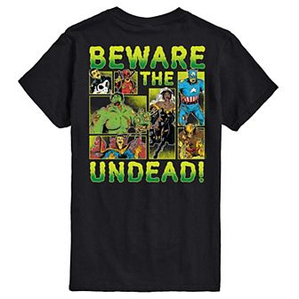Big & Tall Marvel Beware The Undead Short Sleeve Graphic Tee