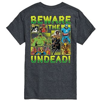 Big & Tall Marvel Beware The Undead Short Sleeve Graphic Tee