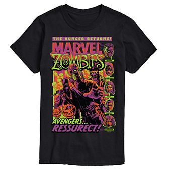 Big & Tall Marvel Zombies The Hunger Returns! Avengers Ressurect Short Sleeve Graphic Tee