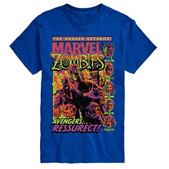 Big & Tall Marvel Zombies The Hunger Returns! Avengers Ressurect Short Sleeve Graphic Tee