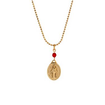 Symbols of Faith Miraculous Medal Pendant Necklace