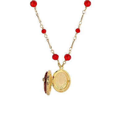 Symbols of Faith Gold Tone Cross Pendant Necklace