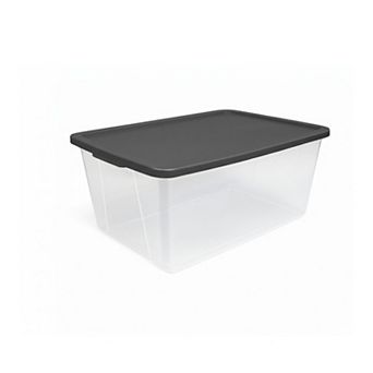 Homz 64-qt Graphite Snaplock Storage Bin