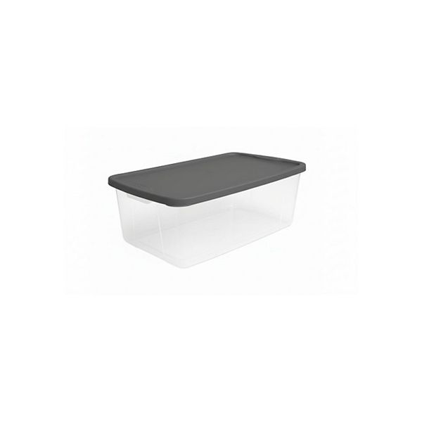 Homz 6-qt. Graphite Snaplock Storage Bin