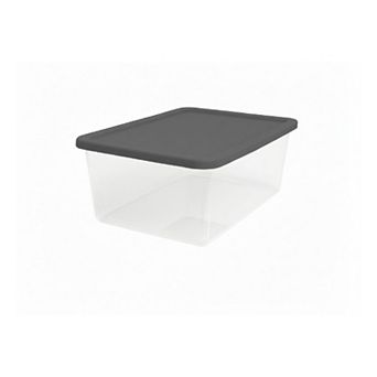Homz 12-qt Graphite Snaplock Storage Bin