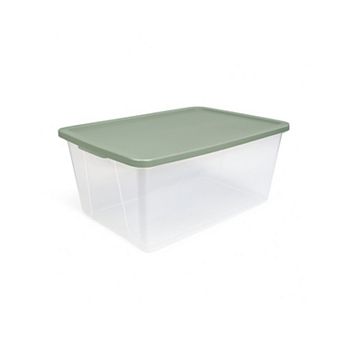 Homz 64-qt Sage Snaplock Storage Bin