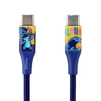 Disney's Stitch Surf's Up 6-ft. Type-C Braided Charging Cable