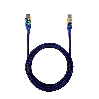 Disney's Stitch Surf's Up 6-ft. Type-C Braided Charging Cable